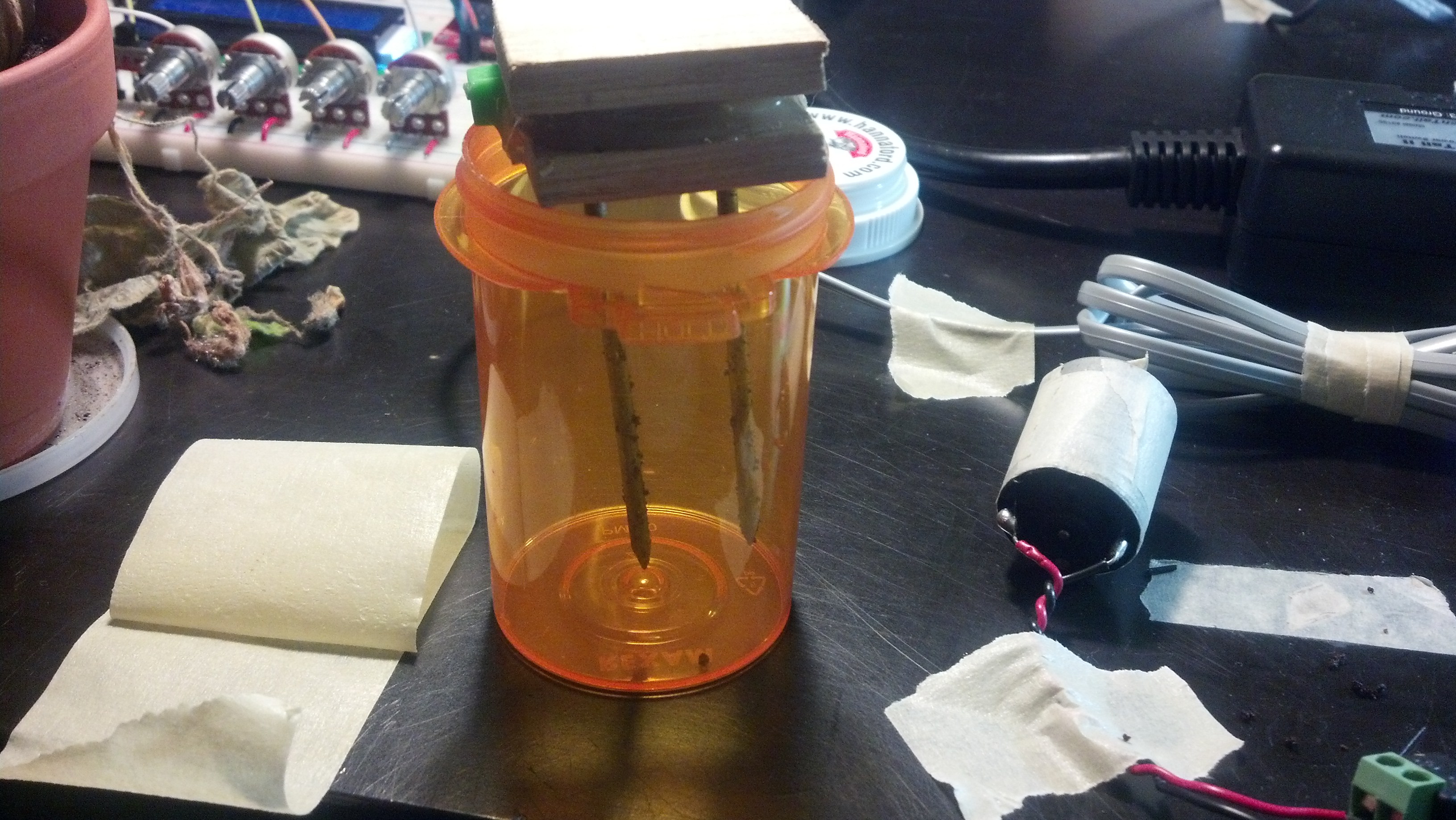 This is how the sensor sits in the container